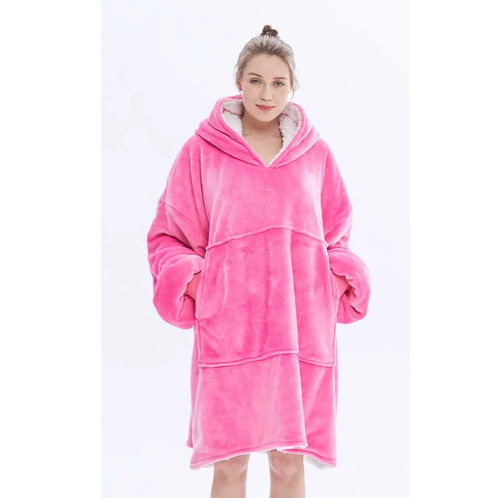 Hoodies Blankets Hooded Lazy Blanket Sweater Cold Protection in Autumn and Winter Thermal Pajamas