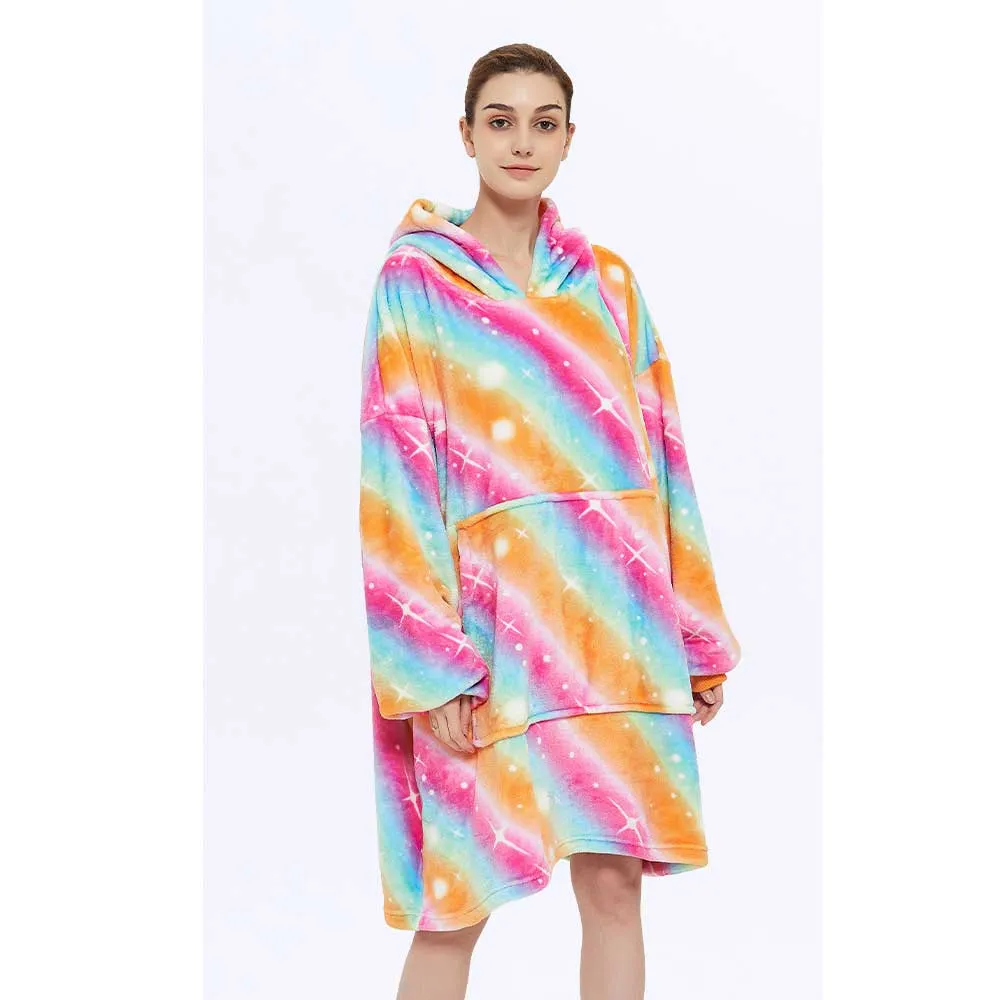 Hoodies Blankets Hooded Lazy Blanket Sweater Cold Protection in Autumn and Winter Thermal Pajamas