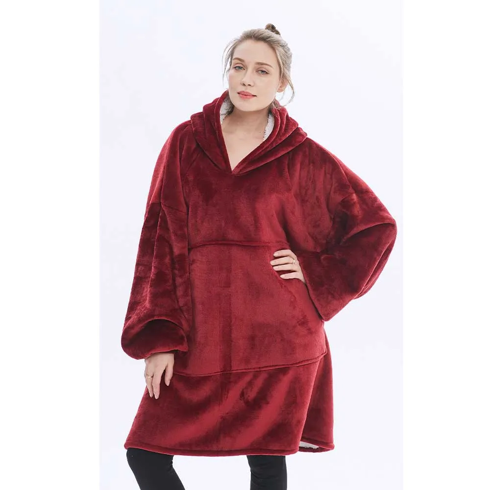 Hoodies Blankets Hooded Lazy Blanket Sweater Cold Protection in Autumn and Winter Thermal Pajamas