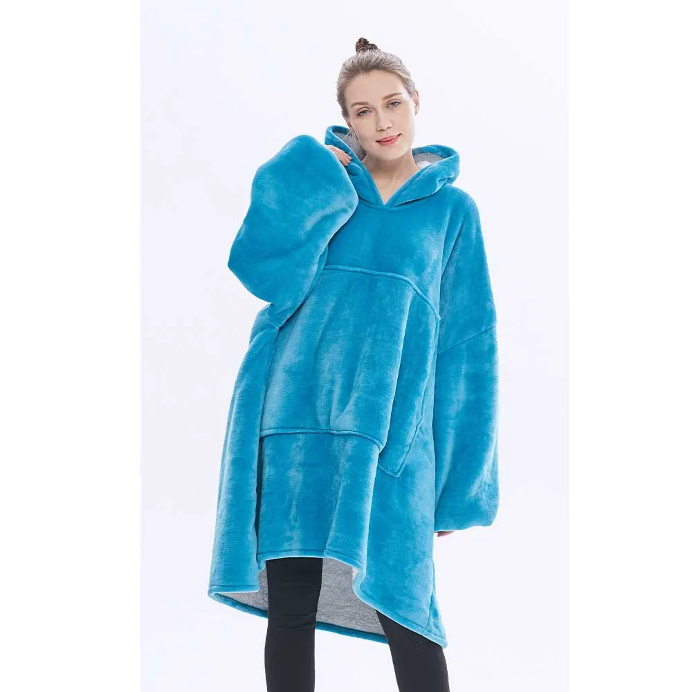 Hoodies Blankets Hooded Lazy Blanket Sweater Cold Protection in Autumn and Winter Thermal Pajamas
