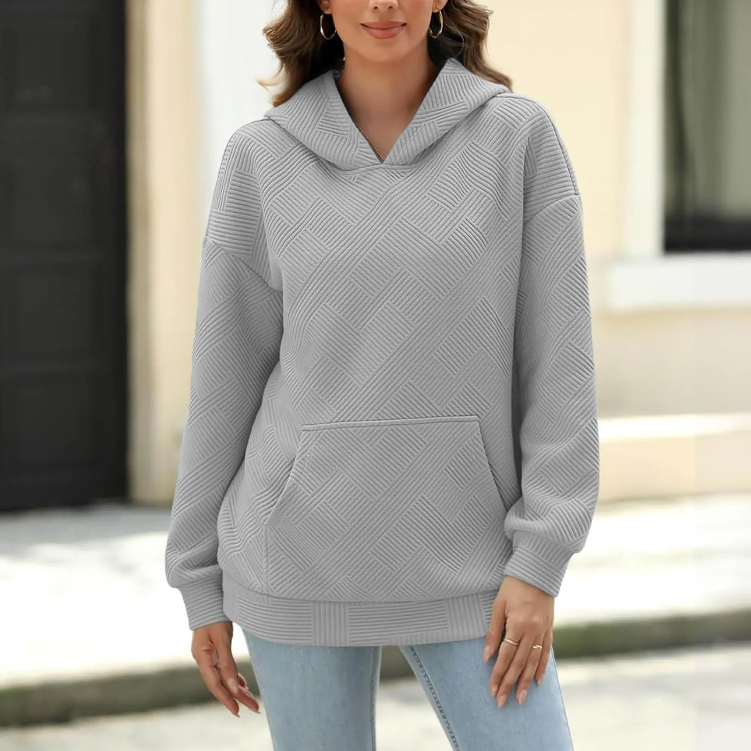 Hoodies For Women 2024 Casual Fall Teen Girls y2k Outfits Loose Long Sleeve Hooded Sweatshirt Pullover Tops Trendy