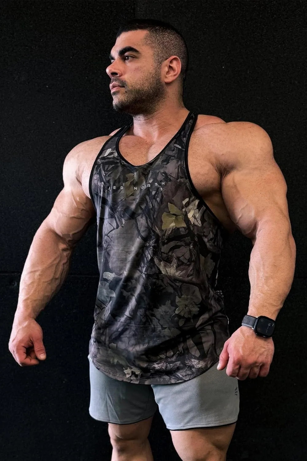 Jed North Bodybuilding Tank Top Gym Stringer Y-Back Muscle Racerback