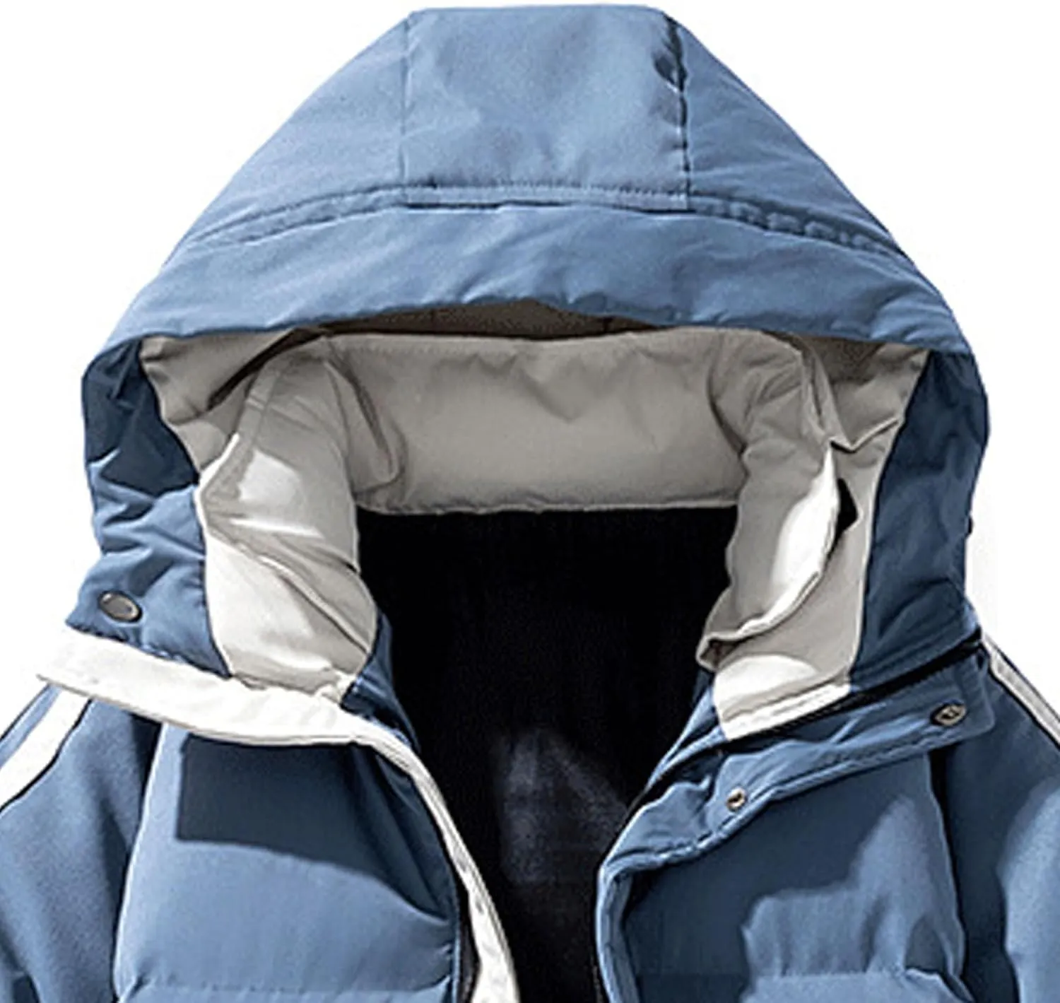 JEShifangjiusu Men's Puffer Jacket Waterproof Winter Parka Jacket Warm Thicken Ski Coat Thicken Padded Cotton Coat with Hood