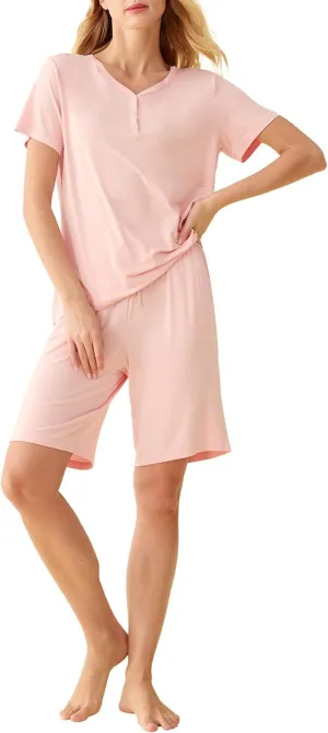 Latuza Women's Viscose Bermuda Shorts Pajama Set