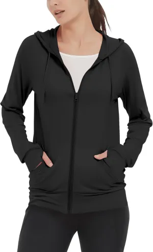 LETAOTAO Womens' Lightweight Zip Up Hoodies Stretch Thin Summer Jackets For Women