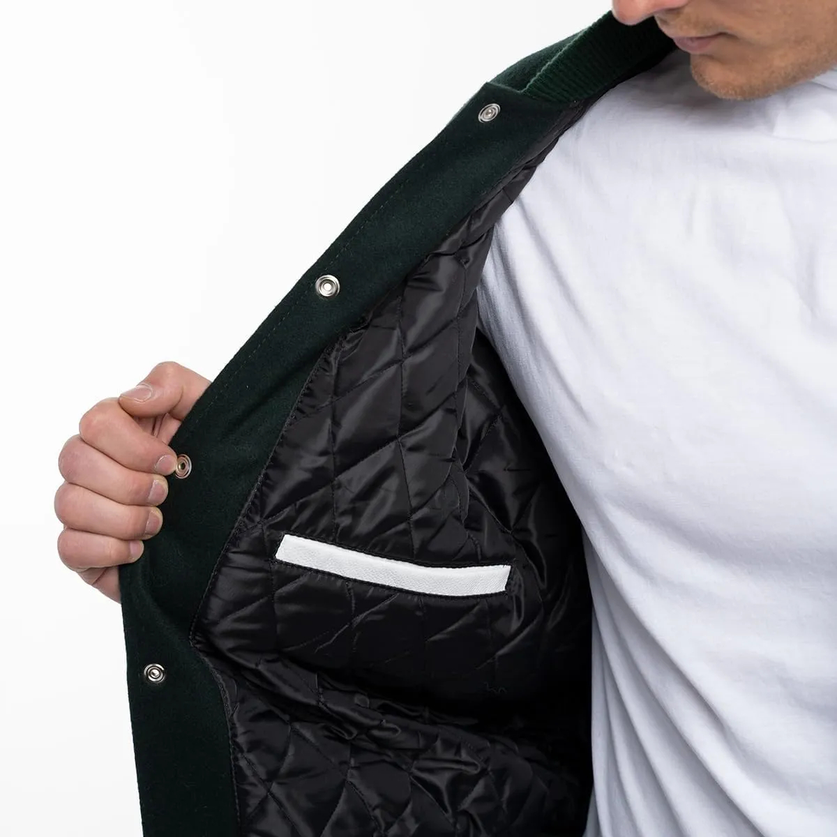 Letterman Jacket (16 Color Options) S to 5XL (Wool, Leather Sleeves)