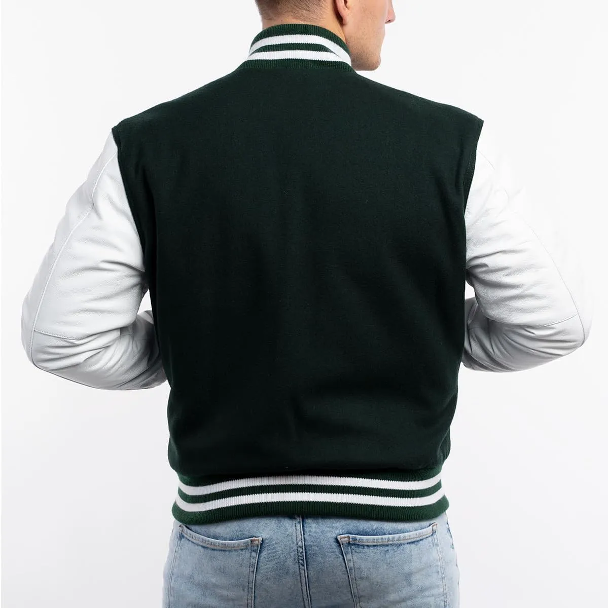 Letterman Jacket (16 Color Options) S to 5XL (Wool, Leather Sleeves)