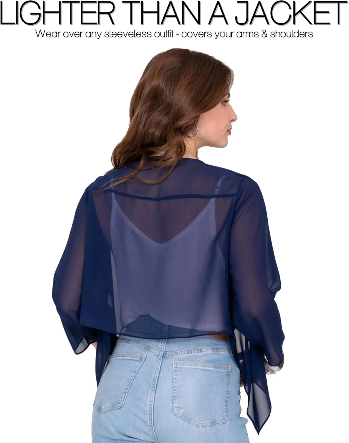 likemary Bolero Shrugs for Women - Bolero Jackets & Shrug Cardigans for Dresses - Elegant Sheer Cover Ups for Day & Evening