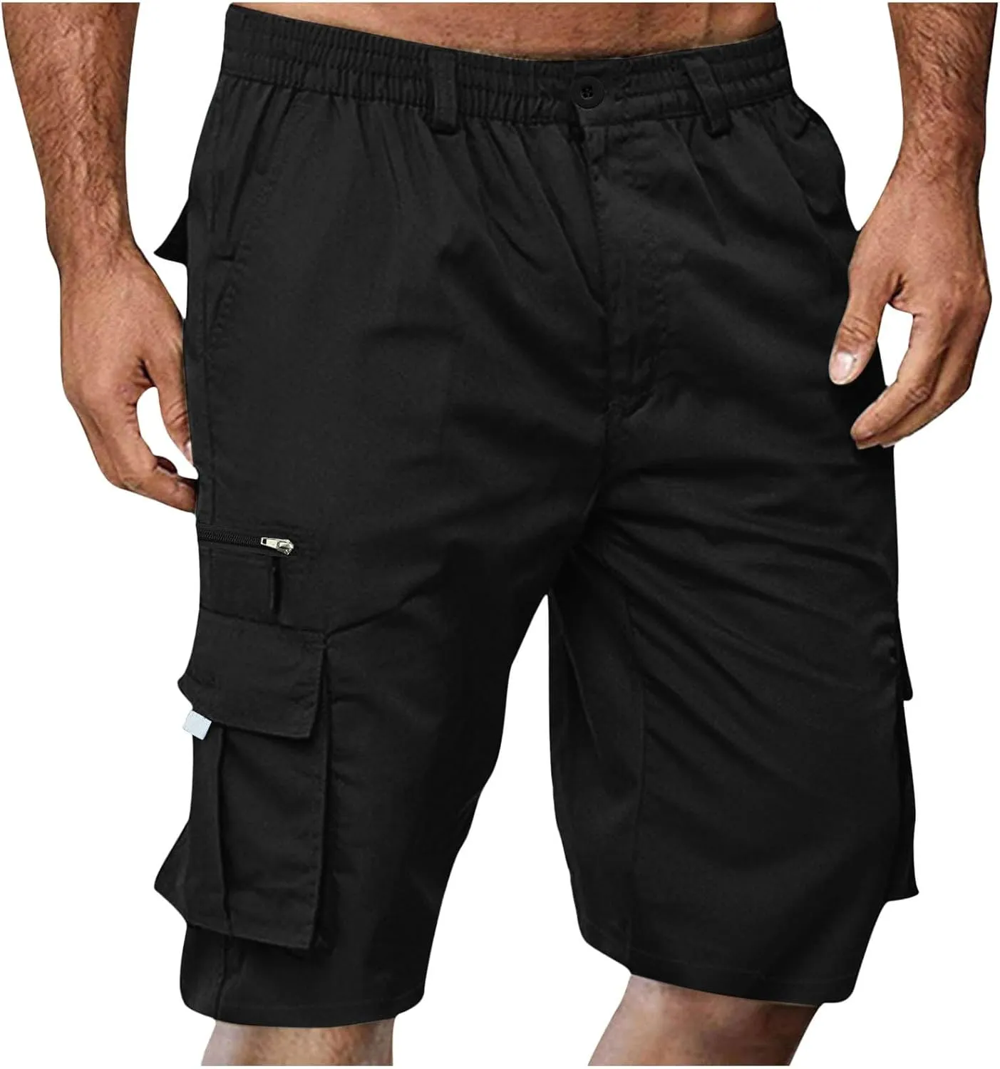 Linen Mens Shorts Dress for Men Jean Casual Wear Big and Tall Cargo Khaki Summer Plus Size 36 Men's Tee