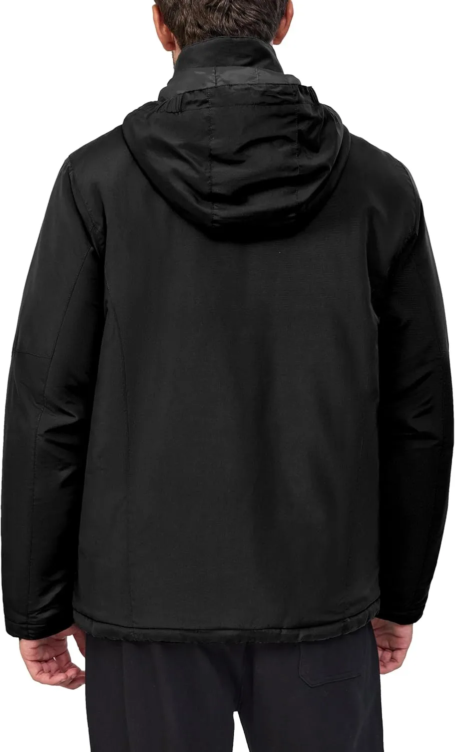 Little Donkey Andy Men's Lightweight Winter Jacket Hooded Windproof Warm Insulated Jacket for Ski Hiking