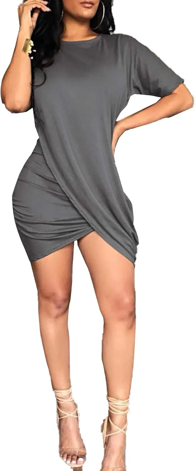 LKOUS Women's Summer Elegant Bowknot Sleeveless Ruffle Bodycon Midi Dress Plus Size S-3XL
