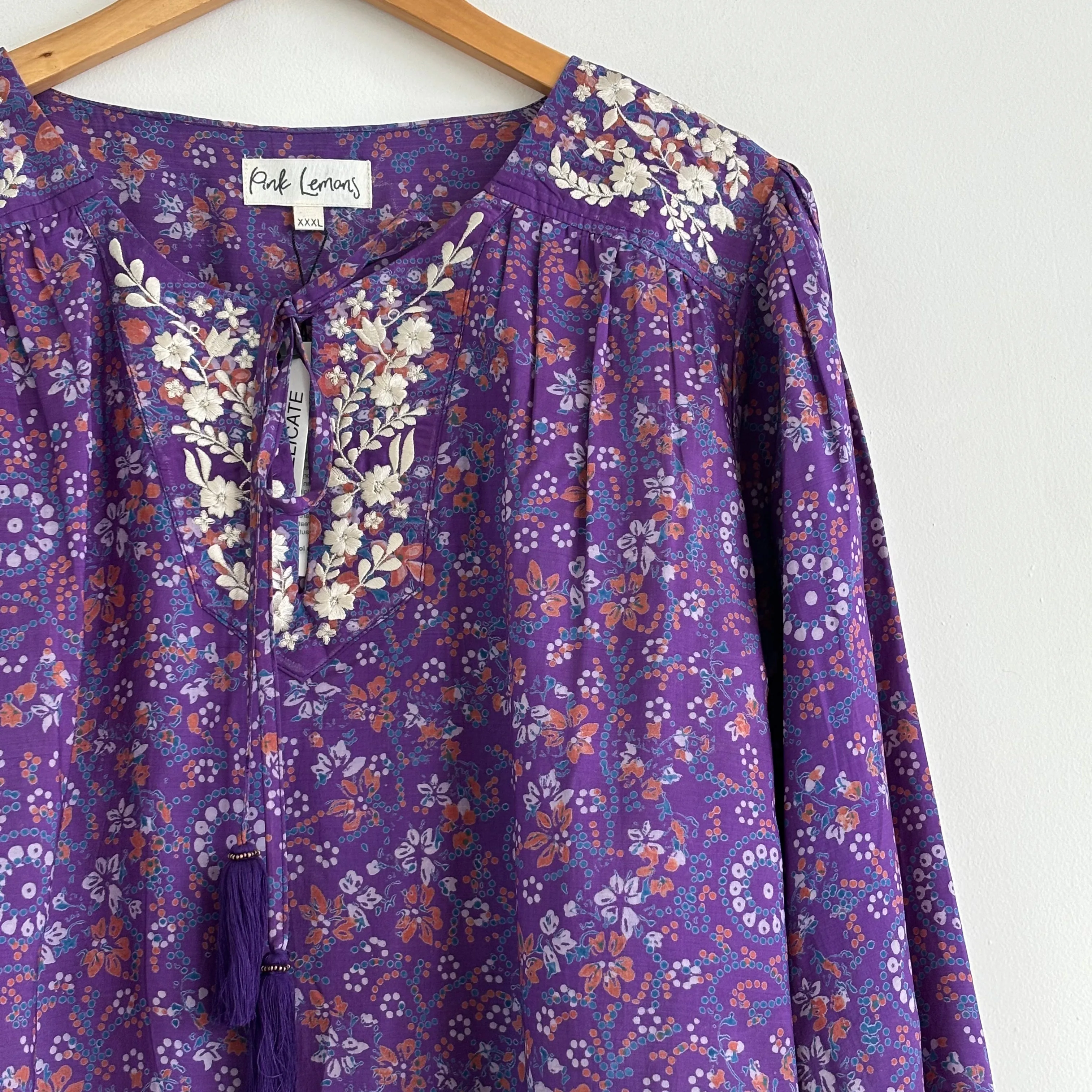 Lolita Embroidered Silk Blouse 103 - XXXL