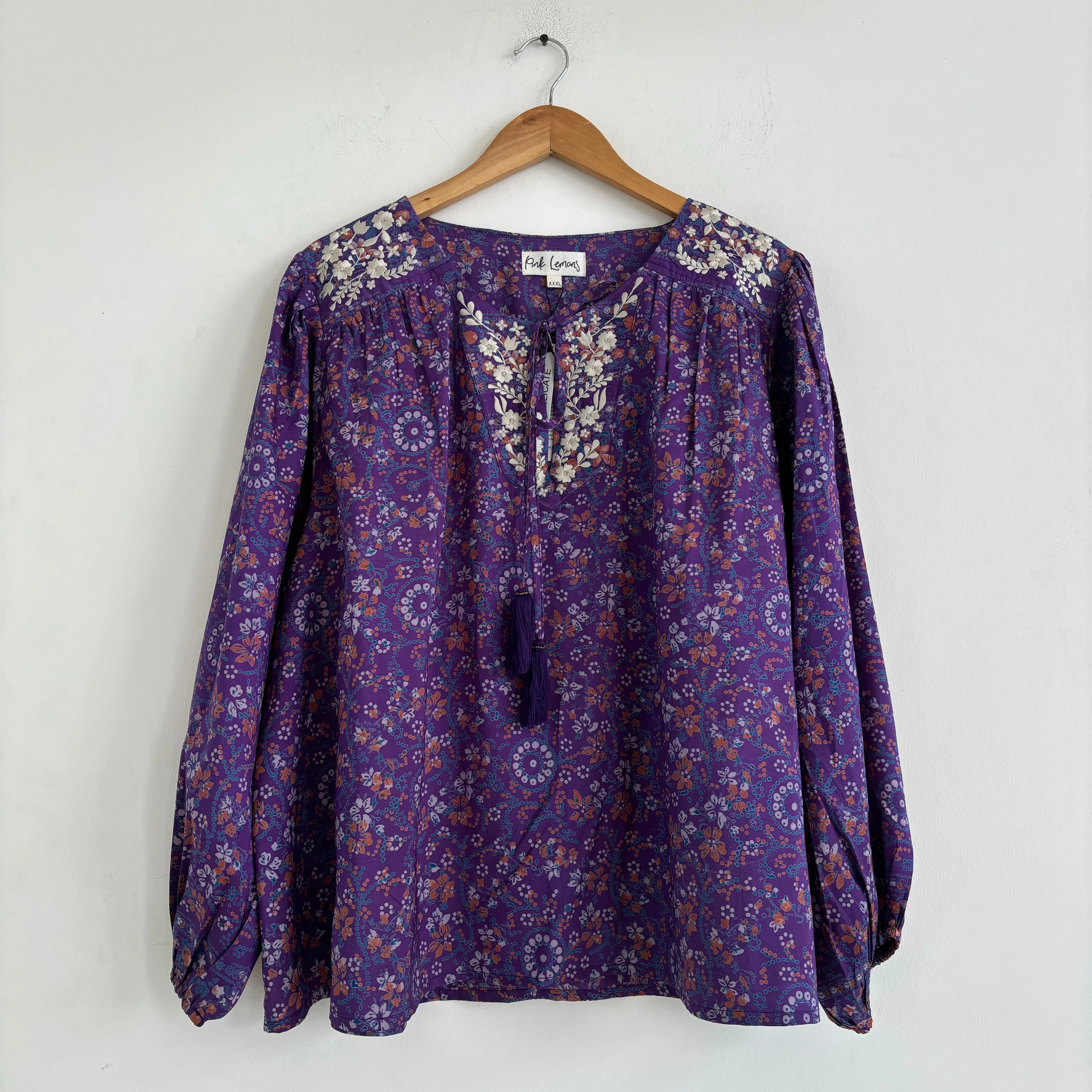 Lolita Embroidered Silk Blouse 103 - XXXL