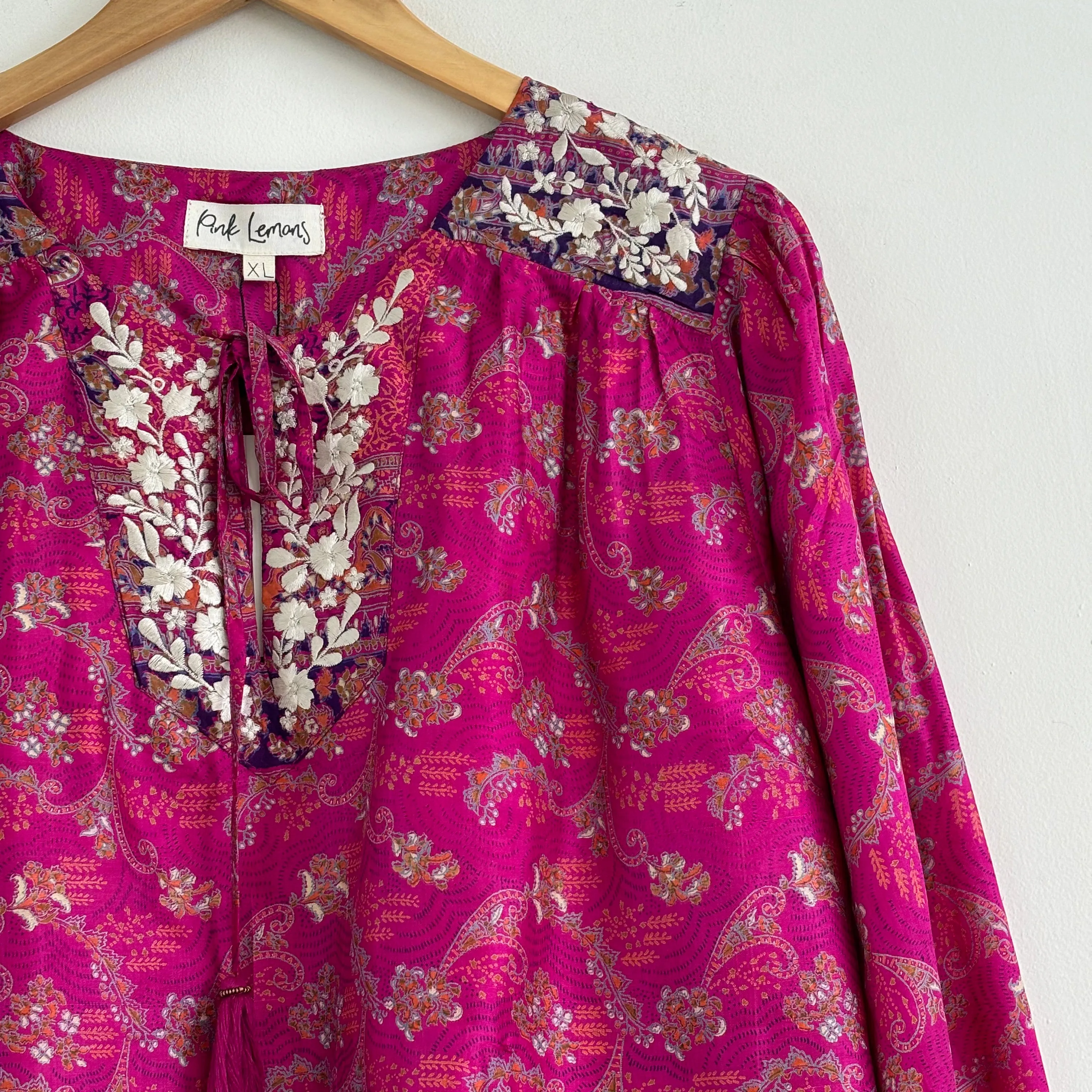 Lolita Embroidered Silk Blouse 104 - XL