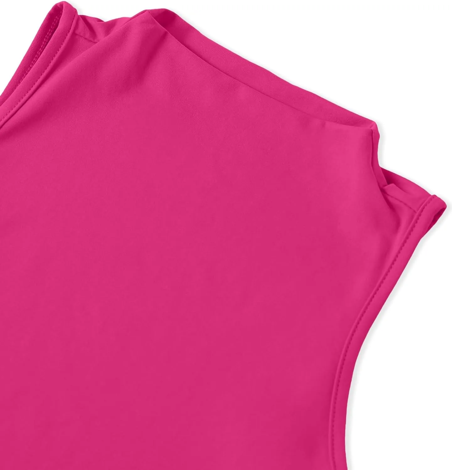 LovelyWholesale Womens Sexy Crop Tops Turtle Neck Summer Tank Top Sleeveless Shirt