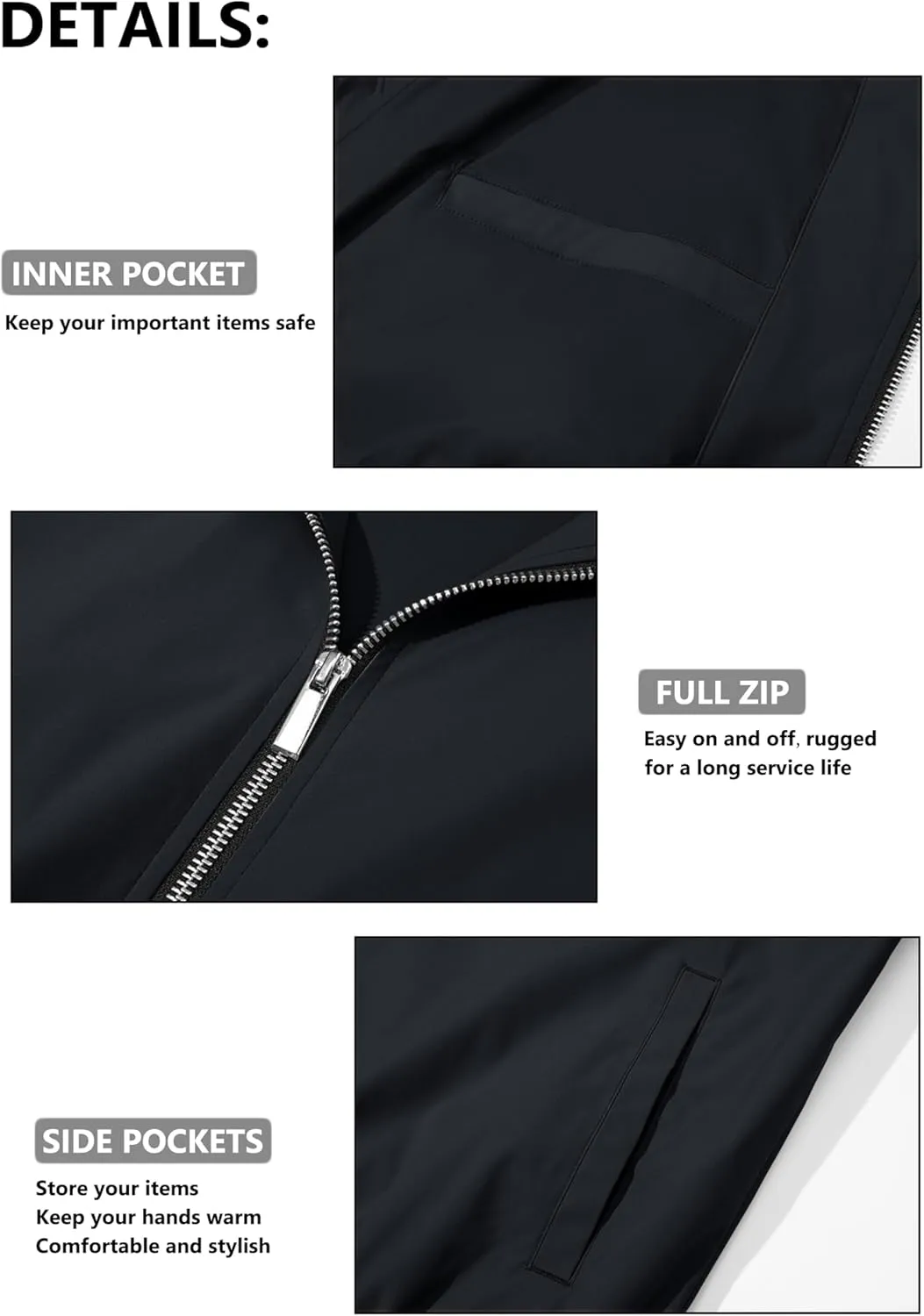 MAGCOMSEN Men's Bomber Jacket Lightweight Casual Zip Up Windbreaker Spring Fall Golf Coat with Pockets
