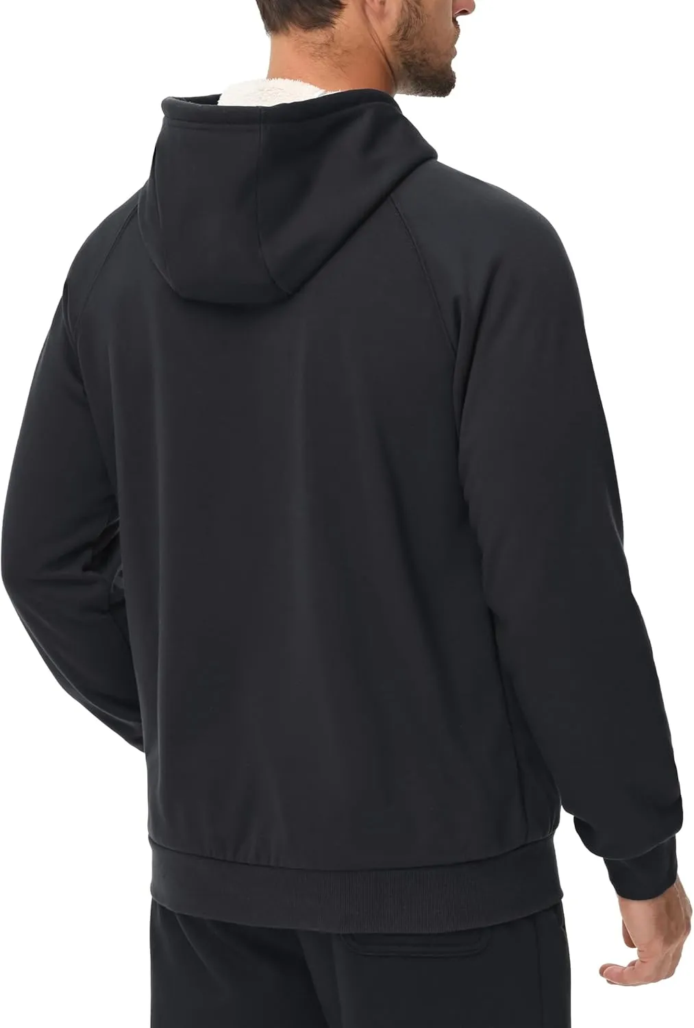 MAGCOMSEN Men's Sherpa Hoodie Heavyweight Fleece Lined Thick Winter Thermal Athletic Sweatshirt with Kangaroo Pocket