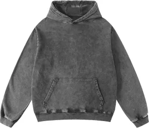 Mens Acid Wash Hoodie Vintage Casual Streetwear Overasized Hoodies Unisex Pullover Heavyweight Hooded Sweatshirt H0211