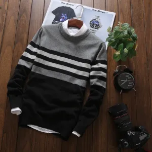 Men's Autumn Casual O-Neck Knitted Sweater