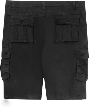 Men's Cargo Shorts 3/4 Relaxed Fit Mens Running Shorts 7 Pockets Classic Quick Dry Big & Tall Cotton Hiking Shorts