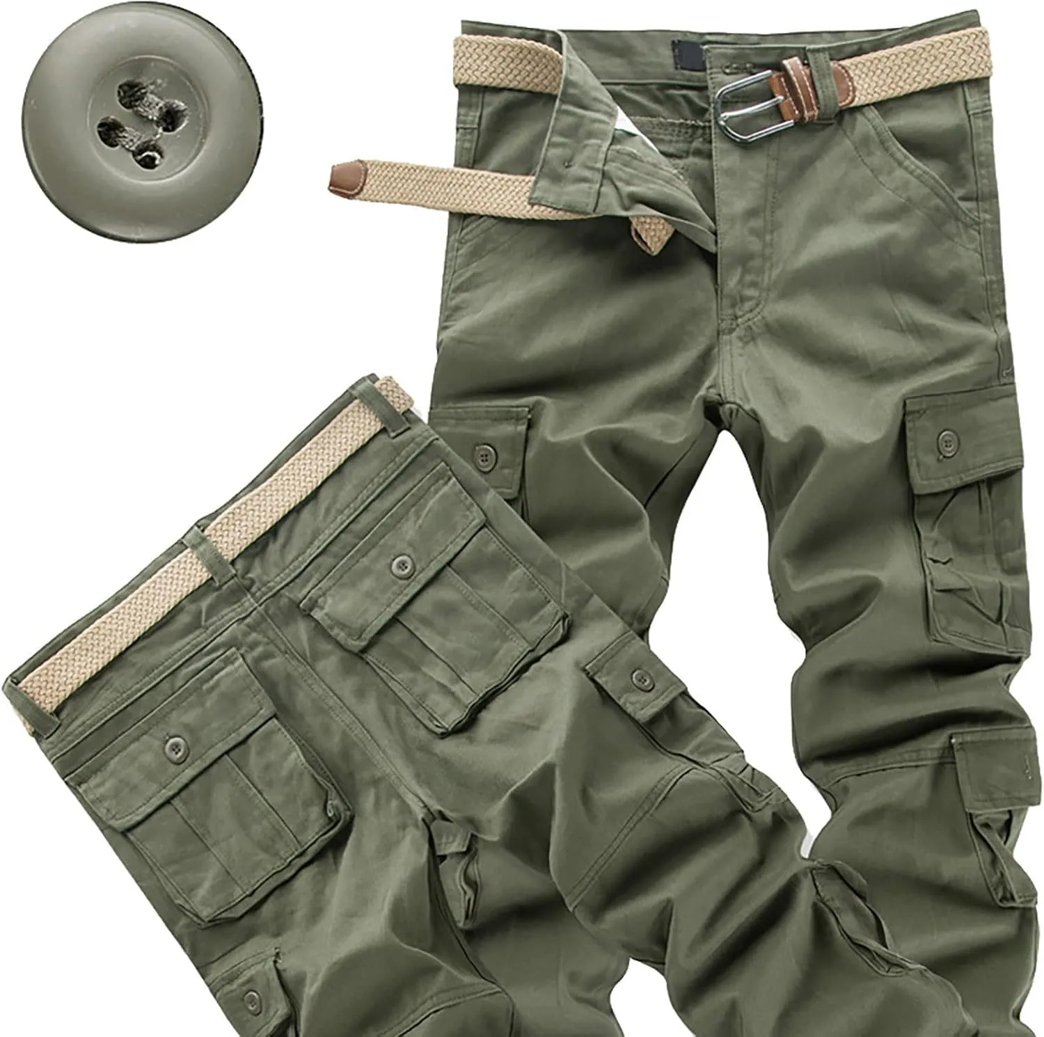 Mens Cargo Work Pants 6 Full Men's Cargo Cargo Pocket Men's Pants Gym Clothes for Men Sweat Pants Mens Lightweight