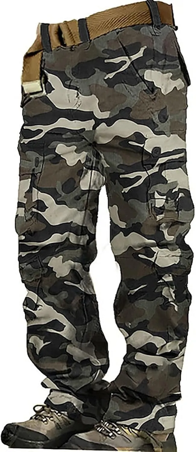 Mens Cargo Work Pants 6 Full Men's Cargo Cargo Pocket Men's Pants Gym Clothes for Men Sweat Pants Mens Lightweight