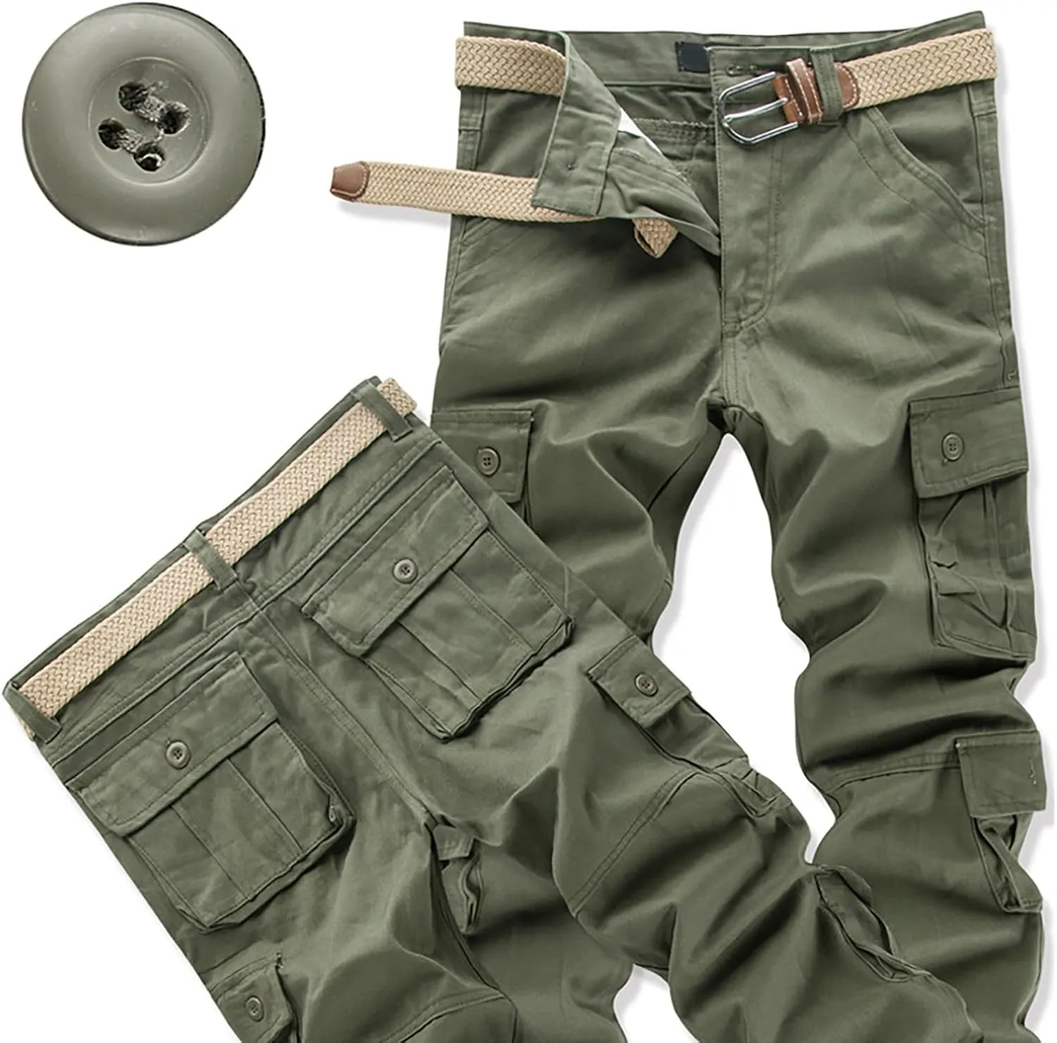 Mens Cargo Work Pants 6 Full Men's Cargo Cargo Pocket Men's Pants Gym Clothes for Men Sweat Pants Mens Lightweight