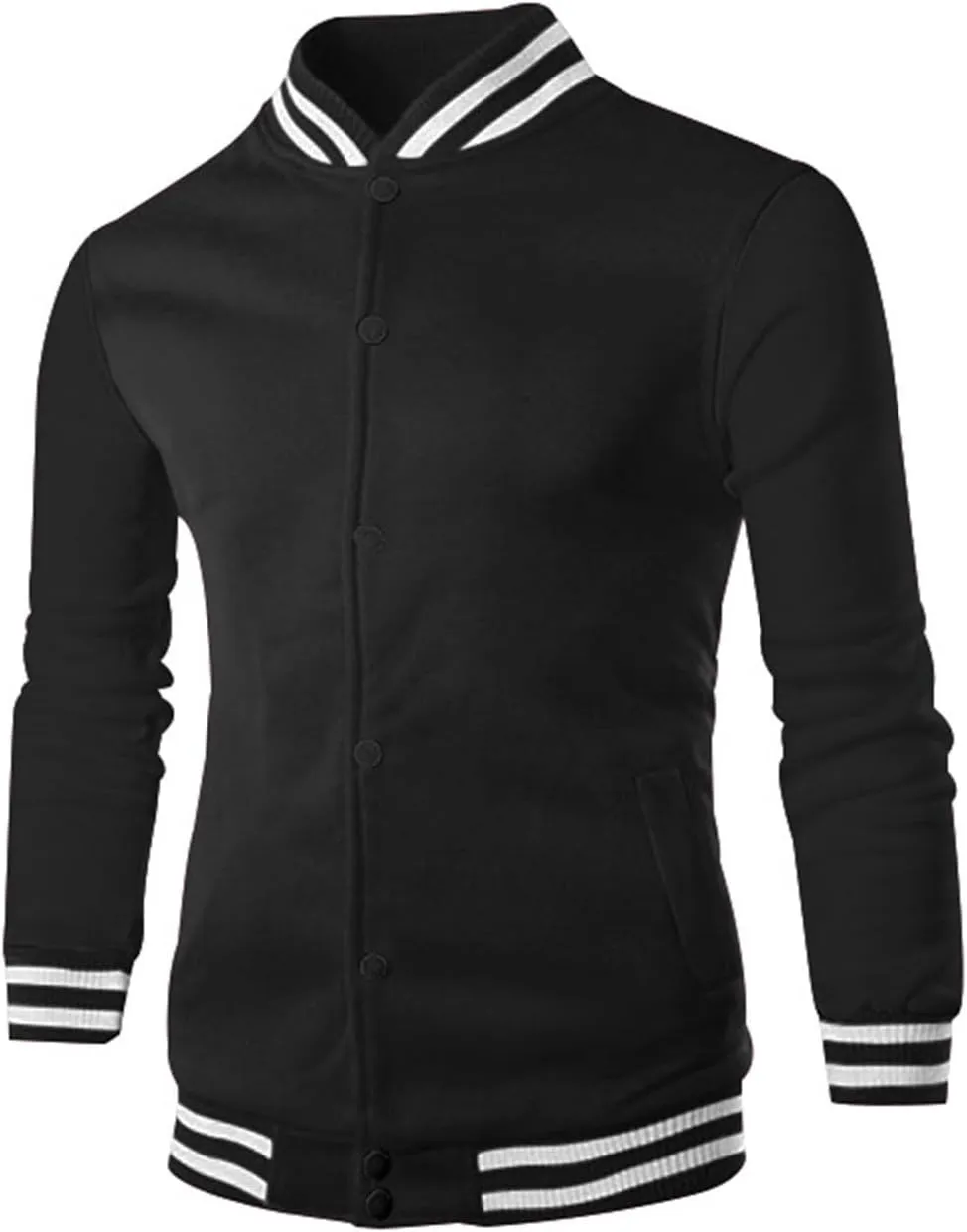 Men's Casual Active Tracksuits Trendy Bomber Jacket Letterman Varsity Jackets Cargo Joggers Sweatpant Matching Sets