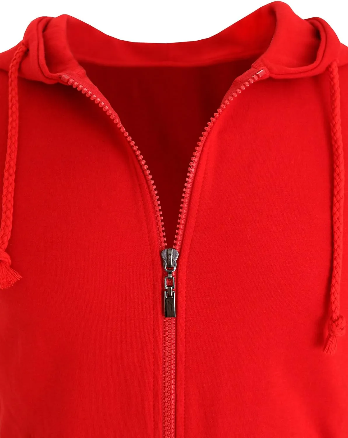 Men's Casual Zip-Hoodie Vest Cotton Sleeveless Zip up Hoodie Vest