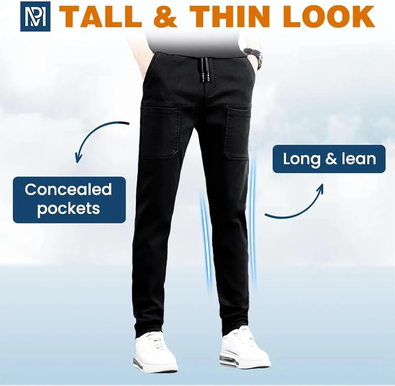Mens Corduroy Drawstring Elastic Waist Baggy Tapered Wide Leg Cargo with Pockets Casual Joggers Sweatpants Pants
