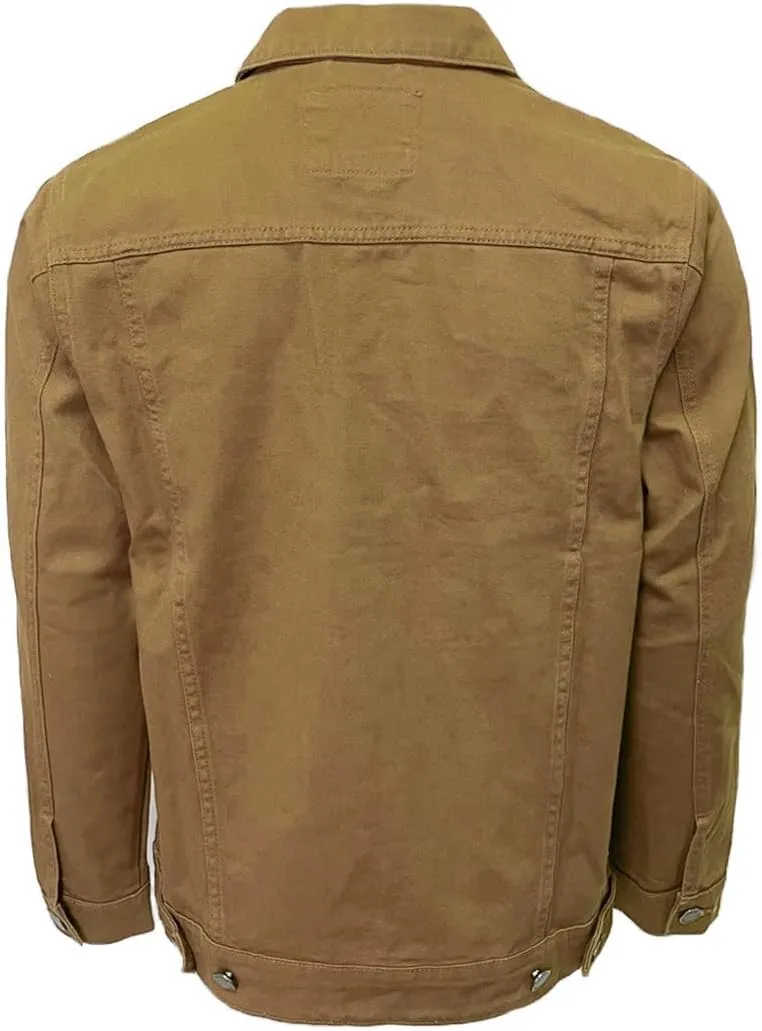 Men's Distressed Denim Jacket Ripped Jean Jacket