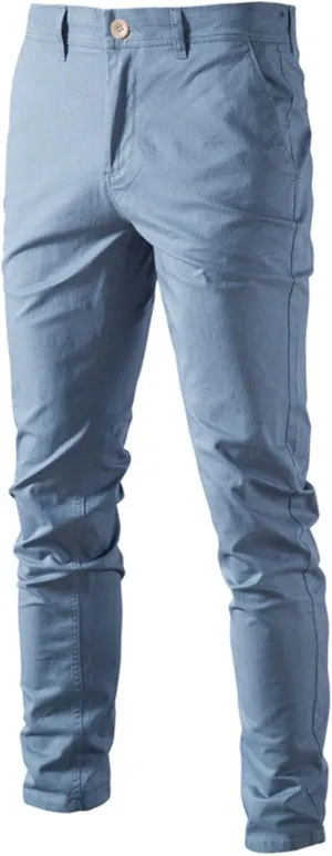 Mens Fleece Chino Carpenter Pants Big&Tall Elastic Waist Flat Front Casual Smart Business Trousers Winter Work Pant Plus Size