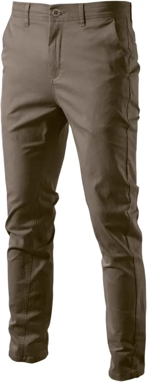 Mens Fleece Chino Carpenter Pants Big&Tall Elastic Waist Flat Front Casual Smart Business Trousers Winter Work Pant Plus Size