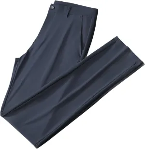Mens Lightweight Pants Plain Suit Pants Open Bottom Claasic Business Casual Trousers Straight Leg Pants for Summer