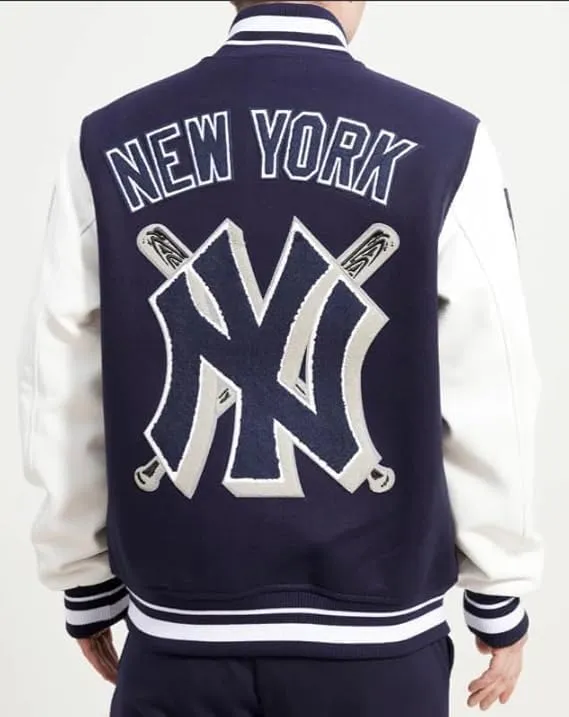 Mens New York Letterman Yankees Mash Up Varsity Jacket Mens NY College Baseball Varsity Bomber Jacket