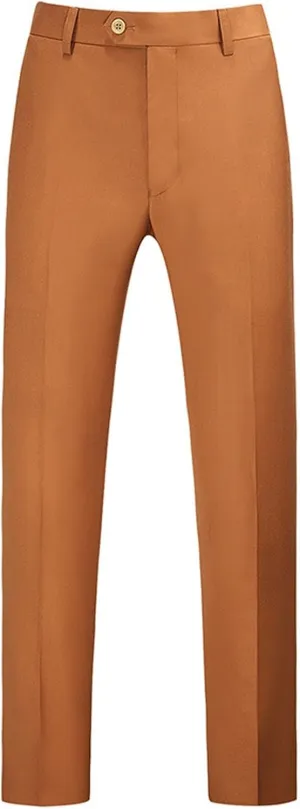 Mens Plus Size Dress Pants Plain Slim Fit Suit Pants Casual Trendy Party Trousers Straight Leg Flat Front Slacks