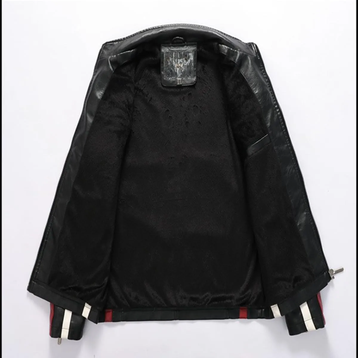 Men's PU Leather Jacket Windbreaker Leather Motorcycle Jacket Men Racing Jacket Riding Coat