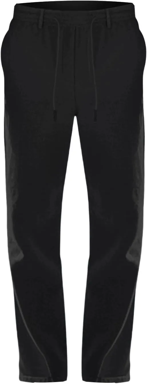 Men's Slim Fit Cotton Linen Pants Elastic Waist Lightweight Lacing Up Casual Pants Yoga Beach Trousers with Pockets