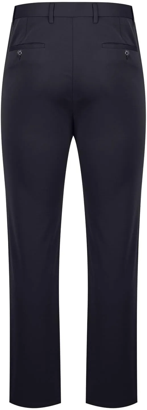 Mens Slim Fit Dress Pants Casual Business Formal Straight Leg Work Suit Pant Expandable Waist Flat Front Trouser 2025