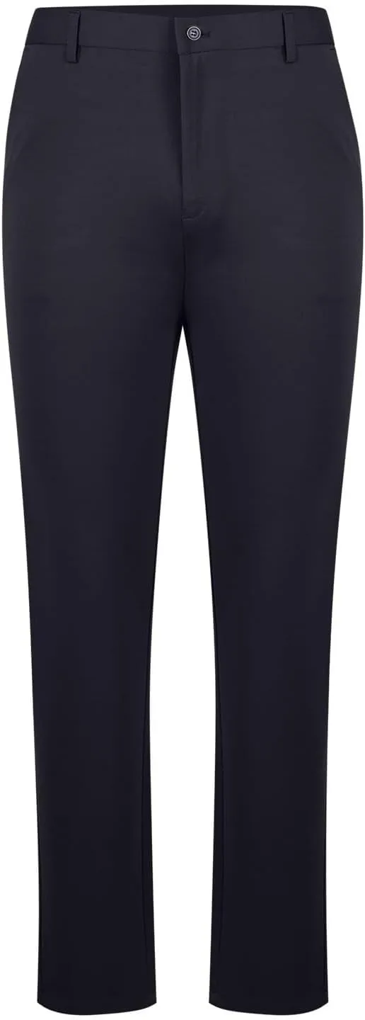 Mens Slim Fit Dress Pants Casual Business Formal Straight Leg Work Suit Pant Expandable Waist Flat Front Trouser 2025