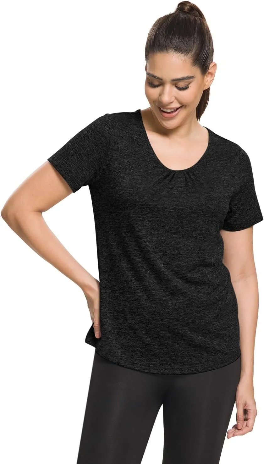 MISS FORTUNE Active Wear Yoga Top Cool Dry Workout Shirt Exercise Clothes