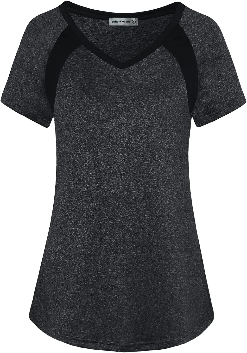 MISS FORTUNE Womens Active Wear Exercise Top Yoga Shirt Workout Clothes