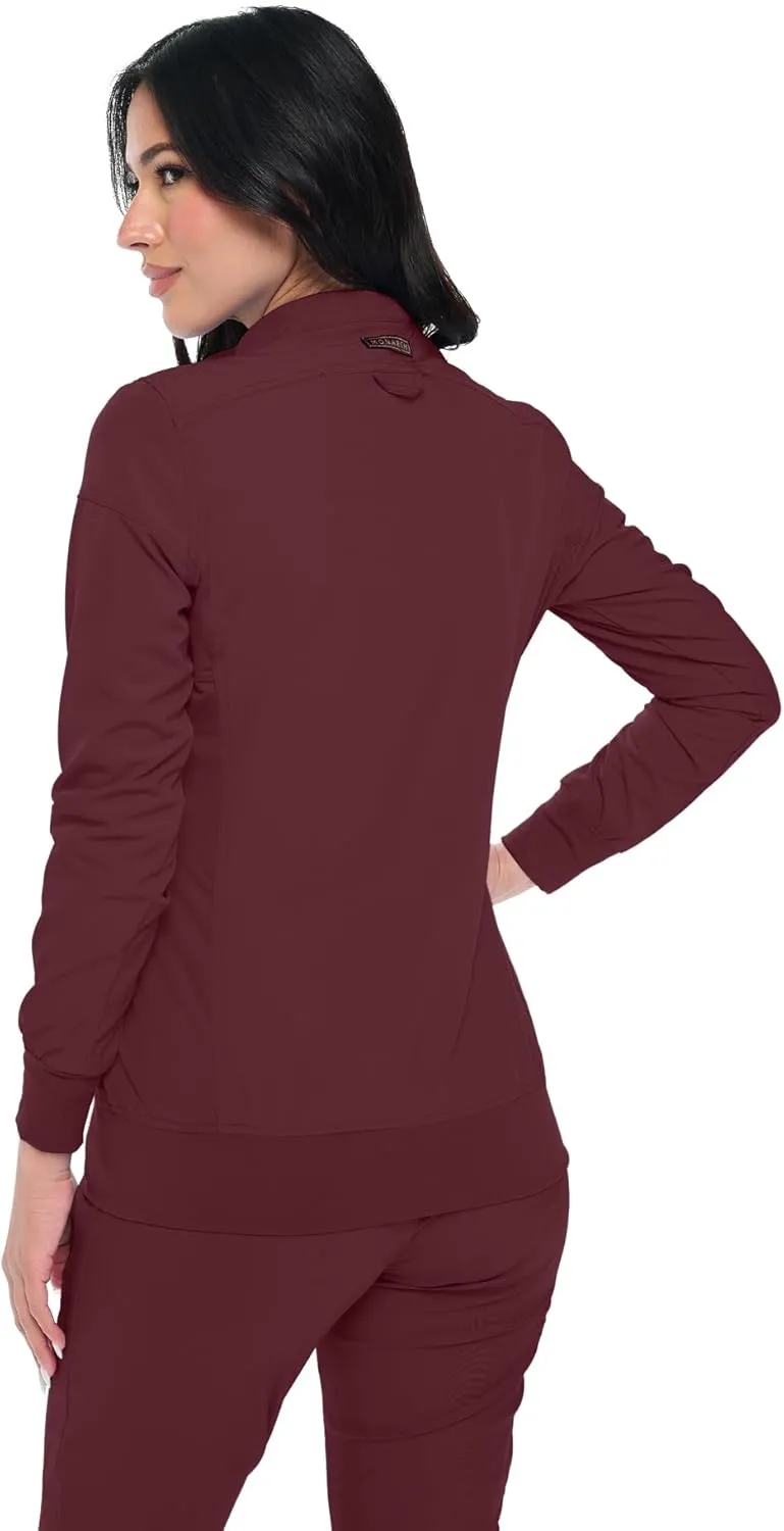 Monarch Uniforms Womens Scrub Jacket Zippered Warm-up Jacket