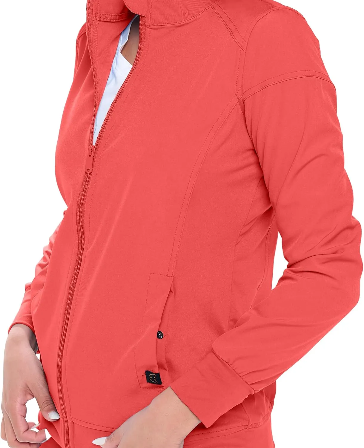 Monarch Uniforms Womens Scrub Jacket Zippered Warm-up Jacket