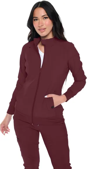 Monarch Uniforms Womens Scrub Jacket Zippered Warm-up Jacket