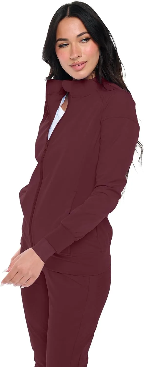 Monarch Uniforms Womens Scrub Jacket Zippered Warm-up Jacket