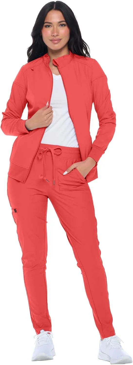 Monarch Uniforms Womens Scrub Jacket Zippered Warm-up Jacket