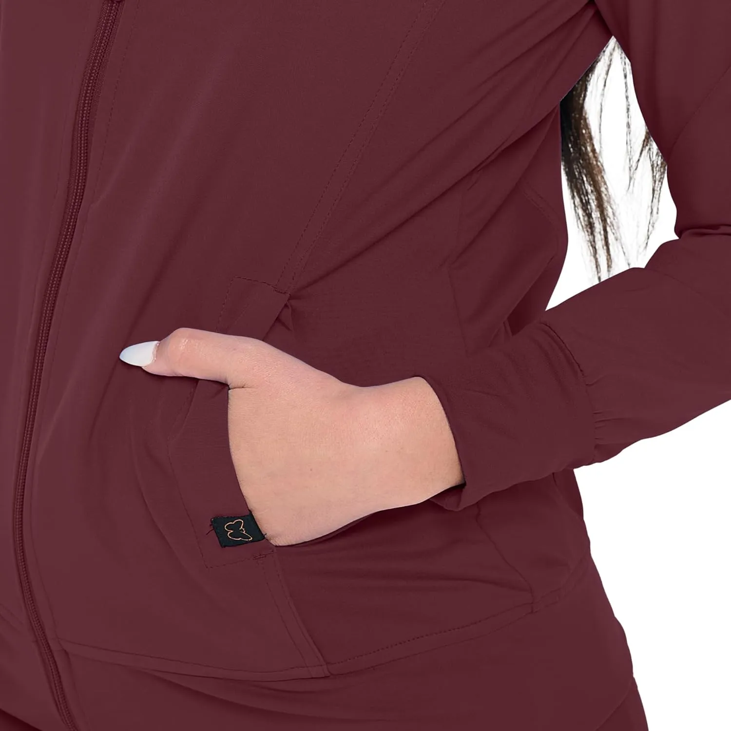 Monarch Uniforms Womens Scrub Jacket Zippered Warm-up Jacket