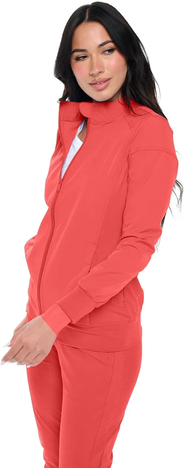 Monarch Uniforms Womens Scrub Jacket Zippered Warm-up Jacket