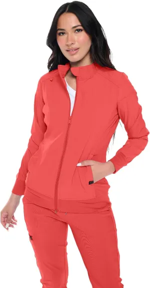 Monarch Uniforms Womens Scrub Jacket Zippered Warm-up Jacket
